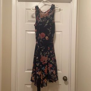 Size 24 Navy and Floral Dress